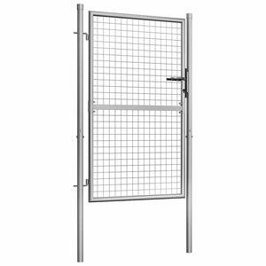 Gartentor verzinkter Stahl 100 x 125 cm Silber