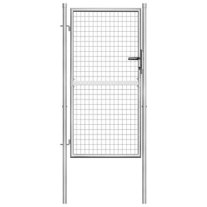 Gartentor verzinkter Stahl 100 x 150 cm Silber