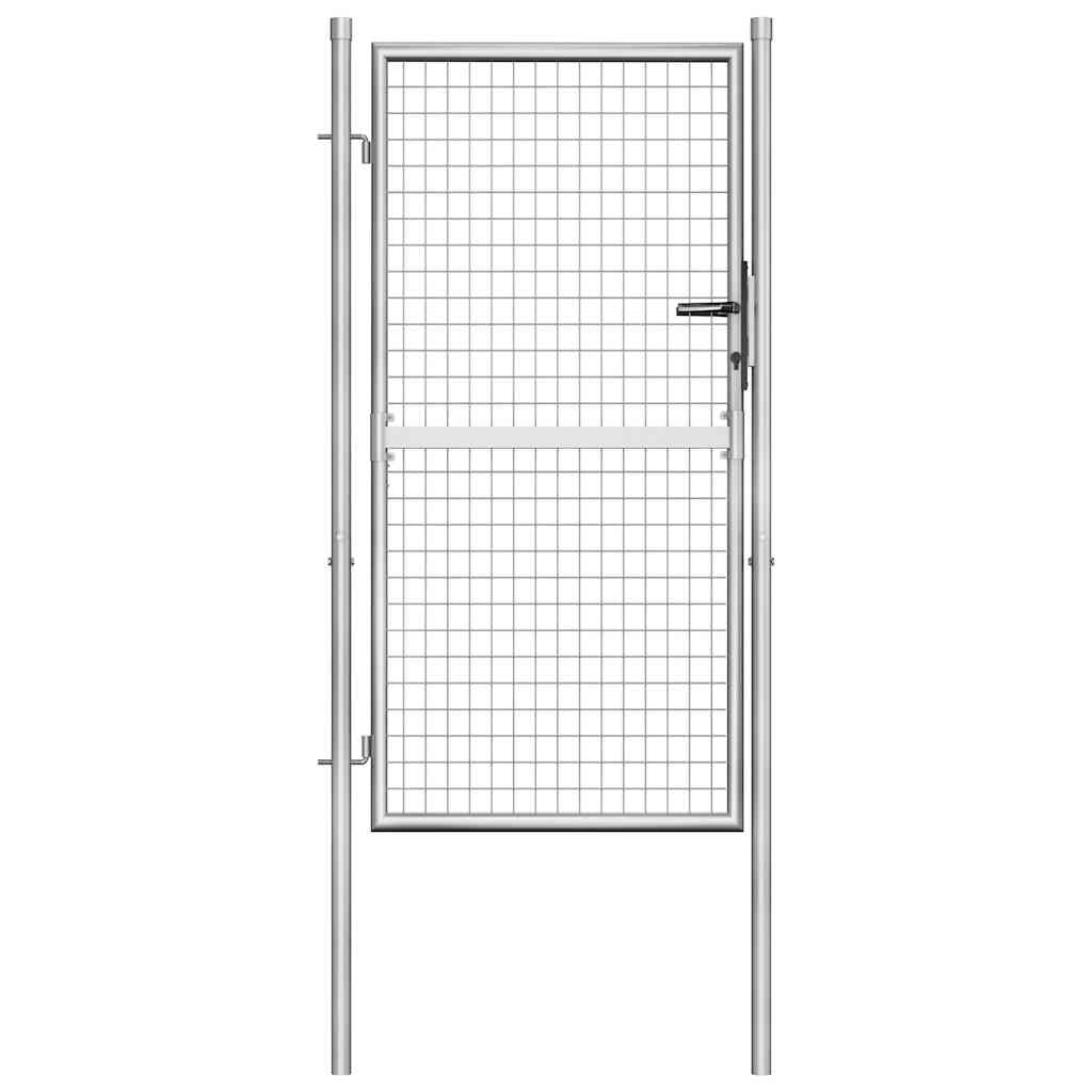 Gartentor verzinkter Stahl 100 x 150 cm Silber