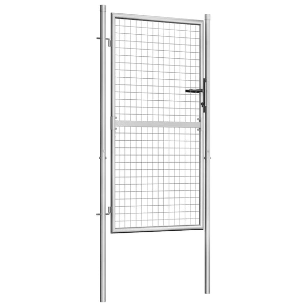 Gartentor verzinkter Stahl 100 x 150 cm Silber