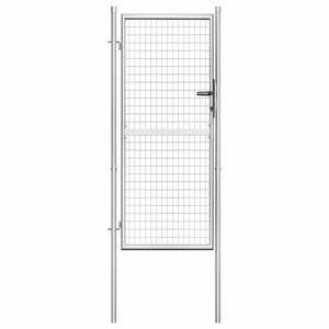 Gartentor verzinkter Stahl 100 x 175 cm Silber
