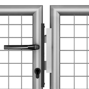 Gartentor verzinkter Stahl 300 x 200 cm Silber