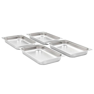 Gastronormbehälter GN 1/1 Edelstahl, 4er-Set