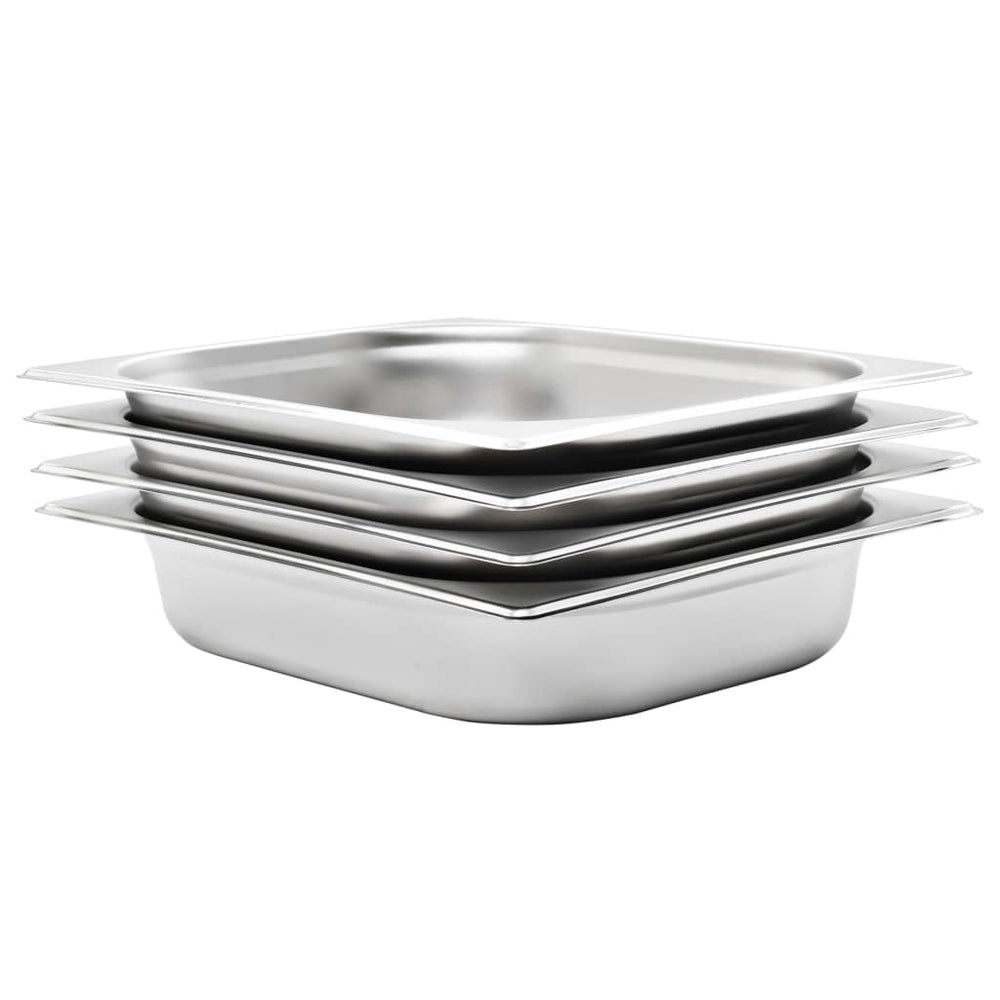 GN 1/2 Gastronormbehälter Edelstahl, 4er-Set