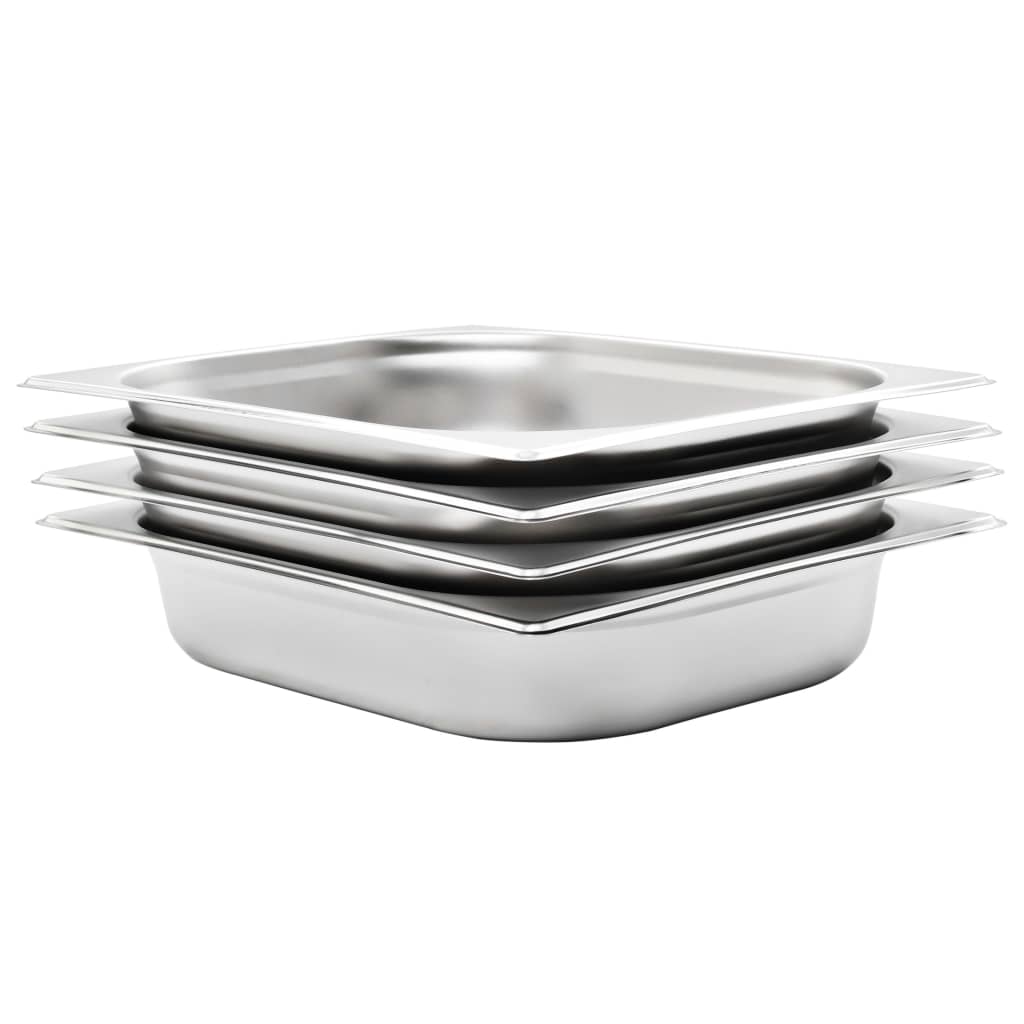 GN 1/2 Gastronormbehälter Edelstahl, 4er-Set