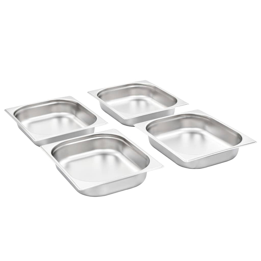 GN 1/2 Gastronormbehälter Edelstahl, 4er-Set