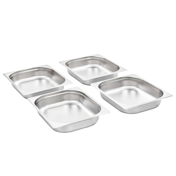 GN 1/2 Gastronormbehälter Edelstahl, 4er-Set