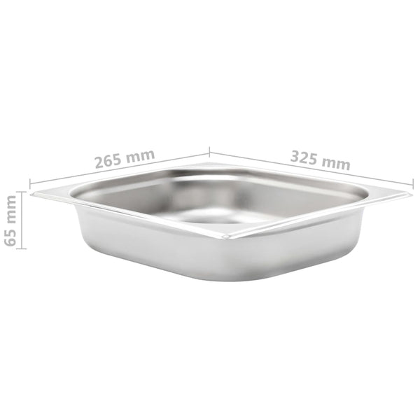 GN 1/2 Gastronormbehälter Edelstahl, 4er-Set