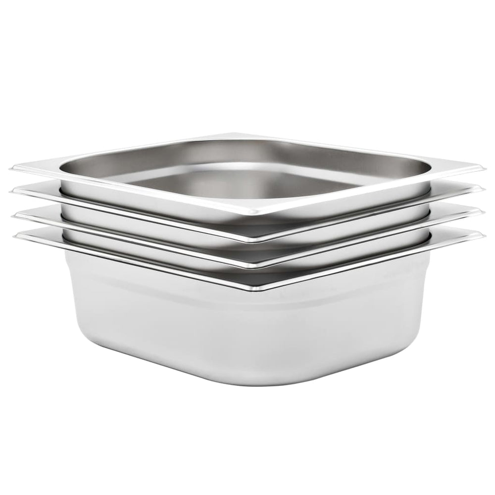 GN 1/2 Gastronormbehälter Edelstahl, 4er-Set