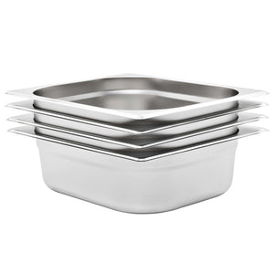 GN 1/2 Gastronormbehälter Edelstahl, 4er-Set