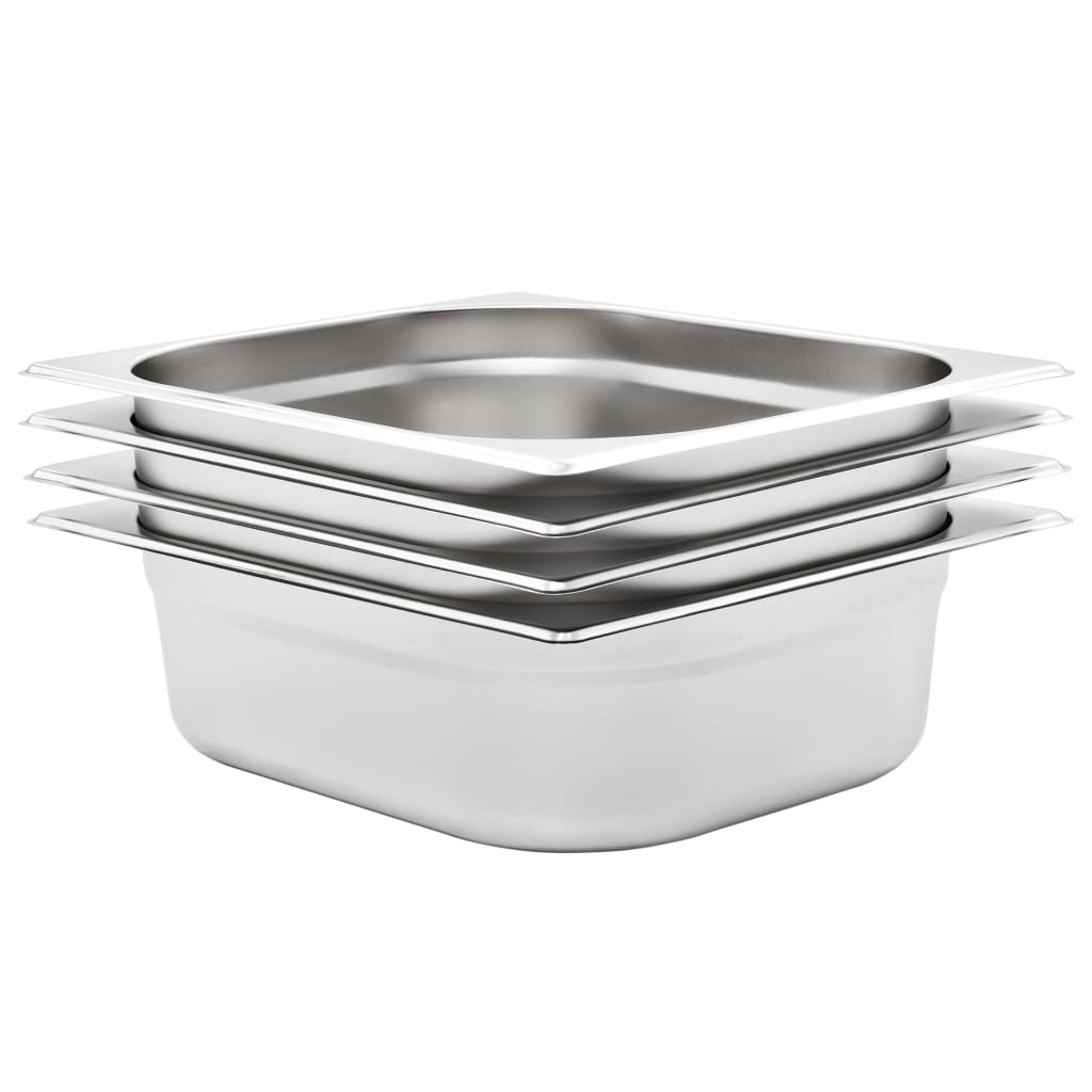 GN 1/2 Gastronormbehälter Edelstahl, 4er-Set