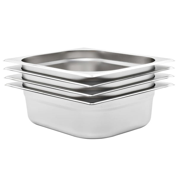 GN 1/2 Gastronormbehälter Edelstahl, 4er-Set