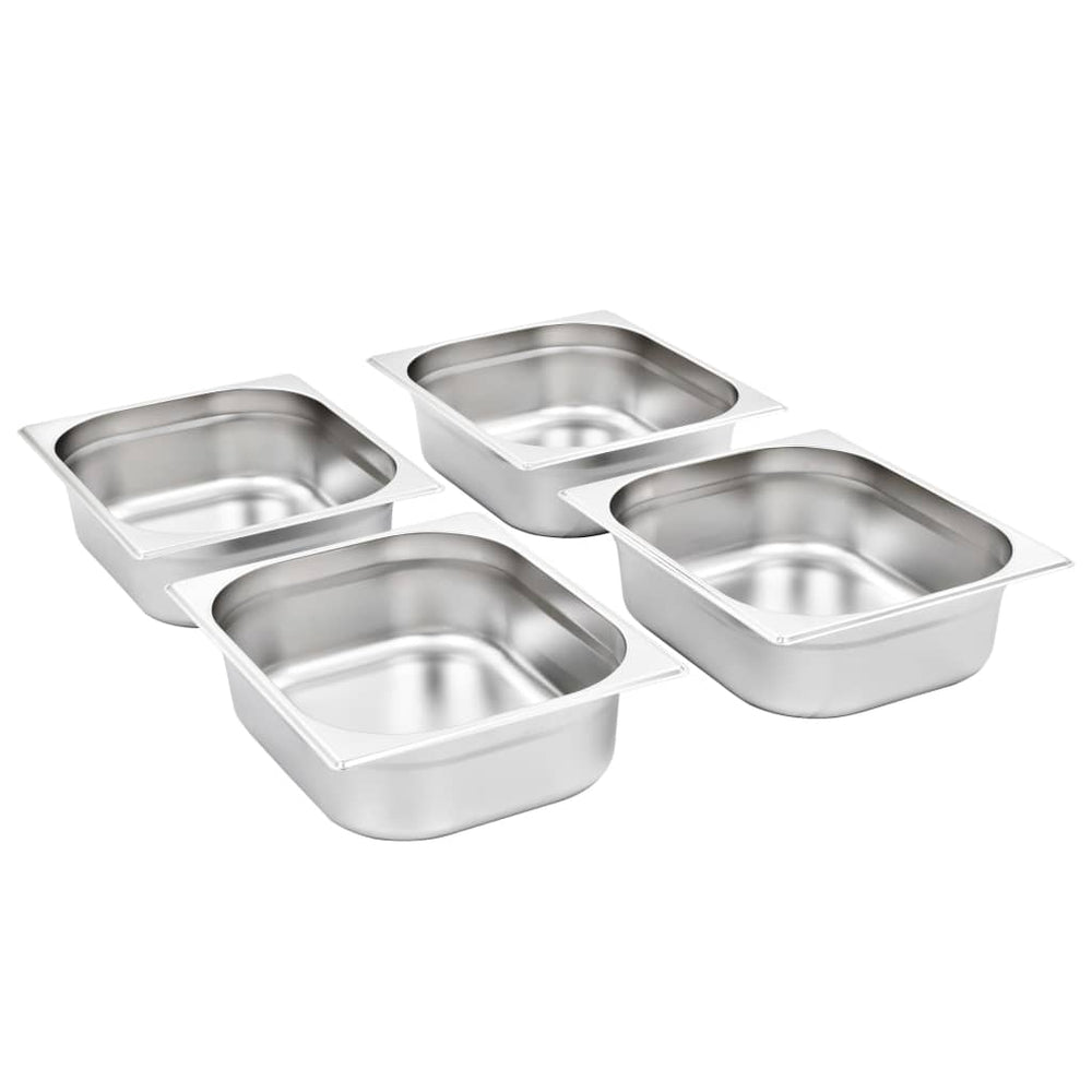 GN 1/2 Gastronormbehälter Edelstahl, 4er-Set
