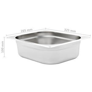 GN 1/2 Gastronormbehälter Edelstahl, 4er-Set