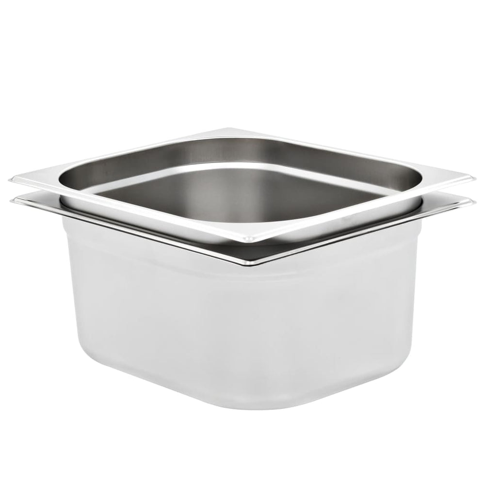 GN 1/2 Edelstahl Gastronormbehälter 150mm - 2er Set