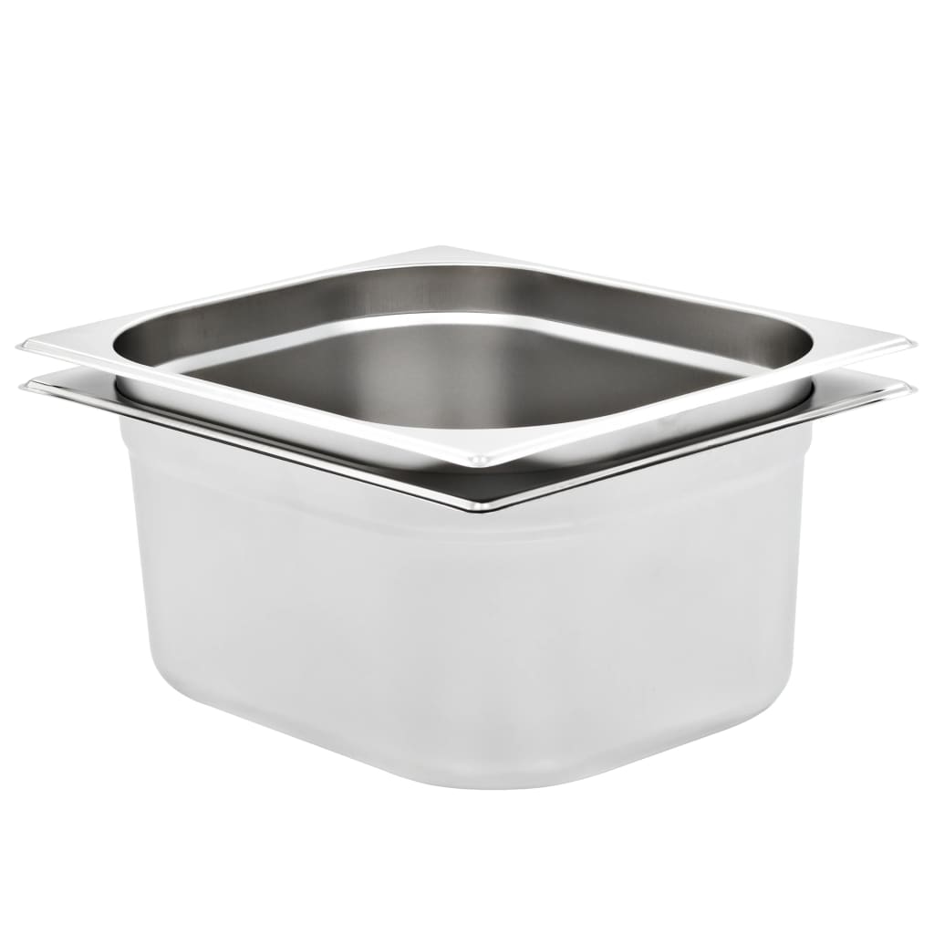 GN 1/2 Edelstahl Gastronormbehälter 150mm - 2er Set