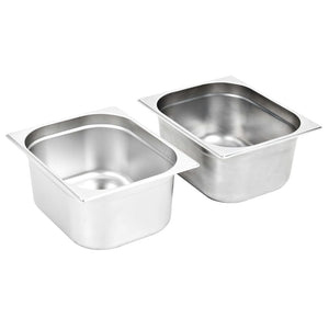 GN 1/2 Edelstahl Gastronormbehälter 150mm - 2er Set