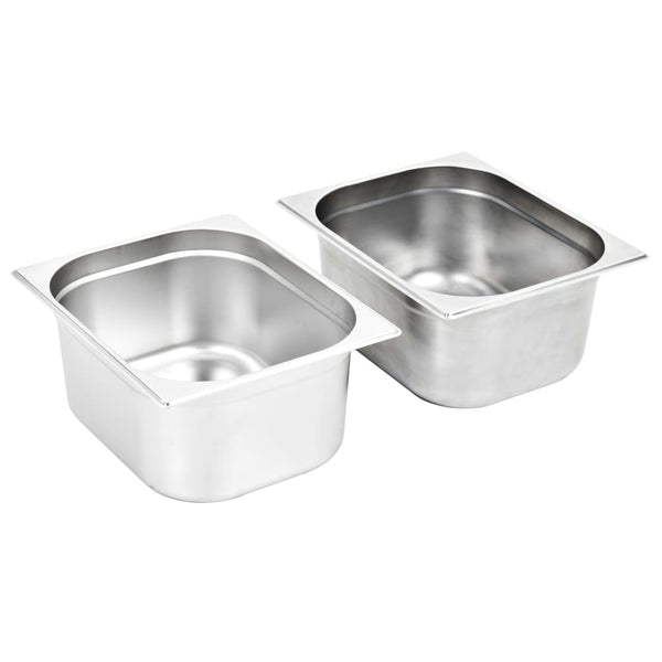 GN 1/2 Edelstahl Gastronormbehälter 150mm - 2er Set
