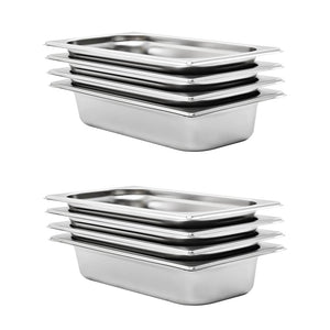 Gastronormbehälter GN 1/3 Edelstahl 8er-Set
