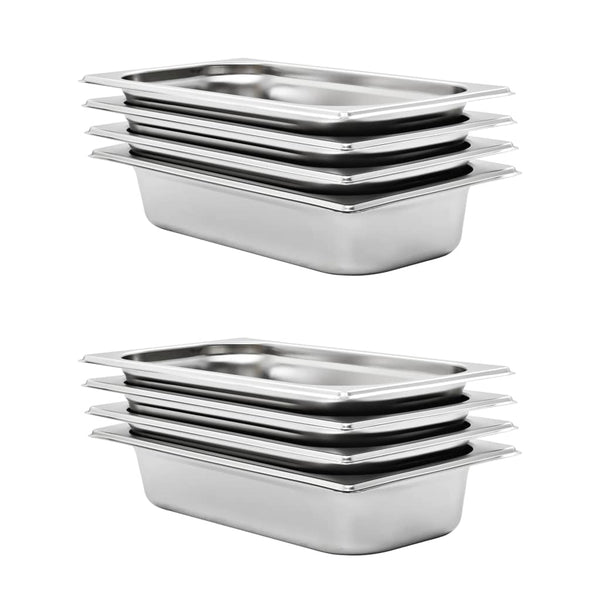 Gastronormbehälter GN 1/3 Edelstahl 8er-Set