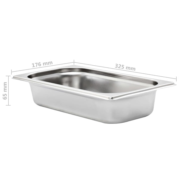 Gastronormbehälter GN 1/3 Edelstahl 8er-Set