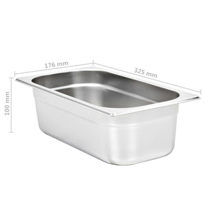 Gastronormbehälter GN 1/3 Edelstahl, 8er-Set