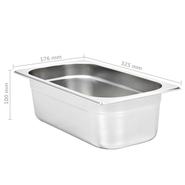 Gastronormbehälter GN 1/3 Edelstahl, 8er-Set