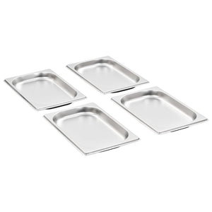 GN 1/4 Edelstahl Gastronormbehälter, 12er-Set