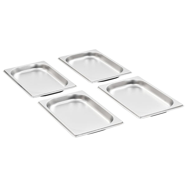 GN 1/4 Edelstahl Gastronormbehälter, 12er-Set