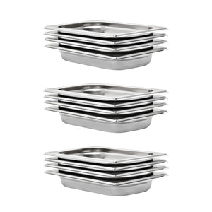 Gastronormbehälter GN 1/4, 40mm, Edelstahl, 12er-Set