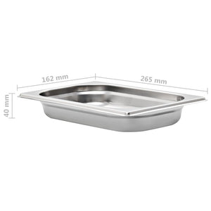 Gastronormbehälter GN 1/4, 40mm, Edelstahl, 12er-Set