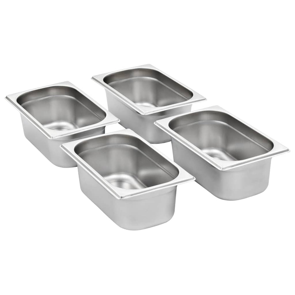 Gastronormbehälter GN 1/4 Edelstahl 8er-Set