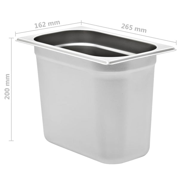 GN 1/4 Gastronormbehälter Edelstahl 4er Set