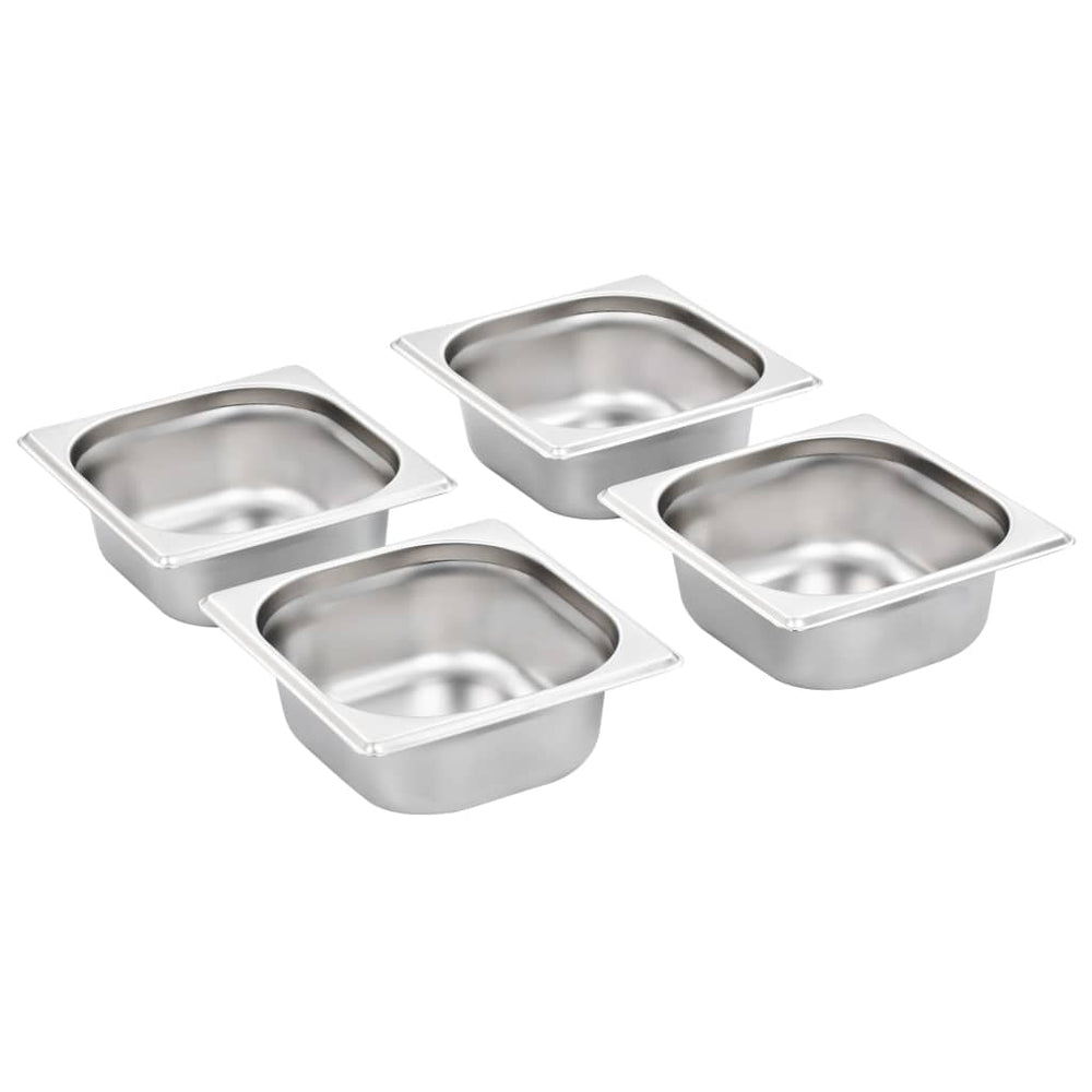 Gastronormbehälter GN 1/6 Edelstahl, 12er-Set