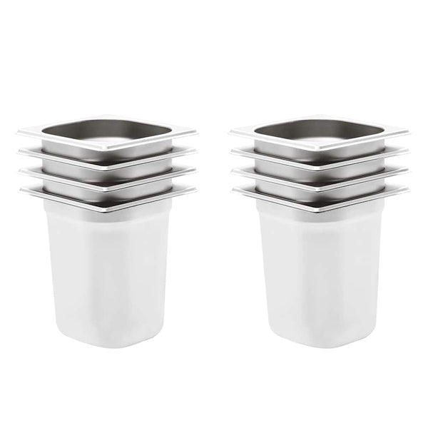 GN 1/6 Gastronormbehälter, 200mm, 8er Set
