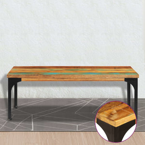 vidaXL Table basse 100x60x35 cm en bois de récupération massif