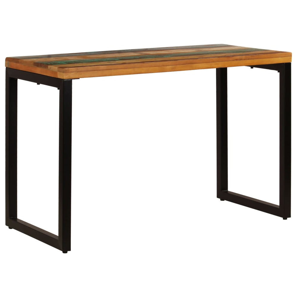 vidaXL Table de salle à manger 115x55x76 cm Bois de récupération et acier