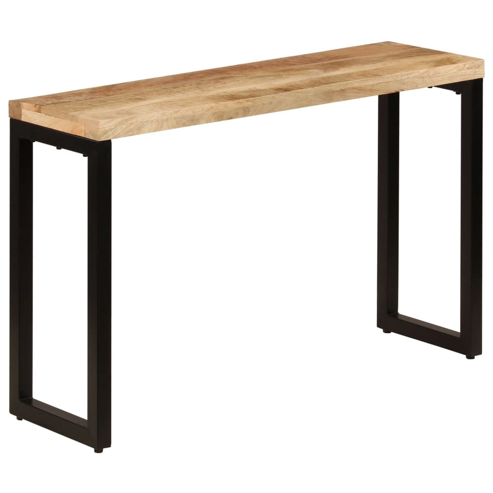 Konsolentisch 120x35x76 cm Stahl und Massivholz Mango