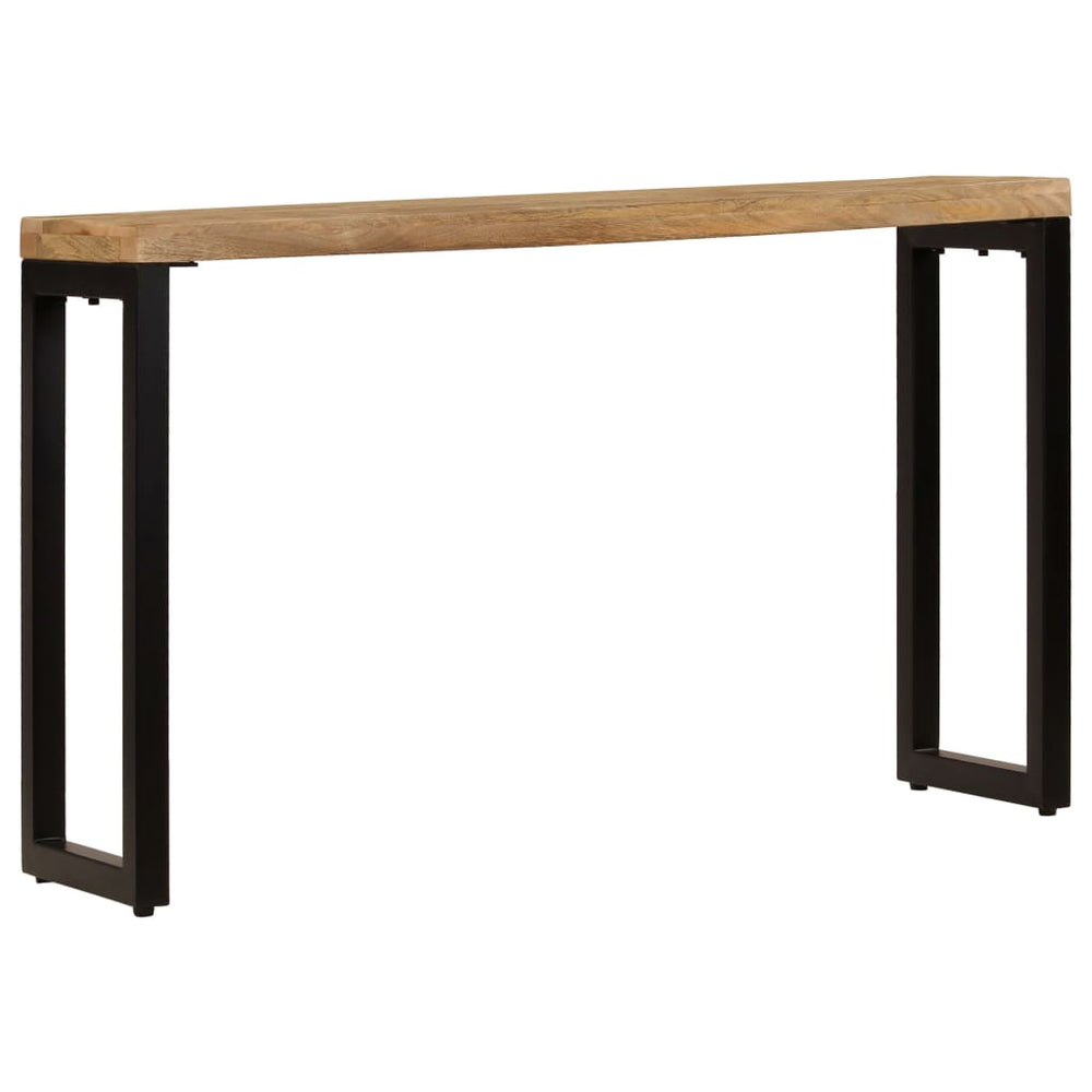 Konsolentisch 120x35x76 cm Stahl und Massivholz Mango
