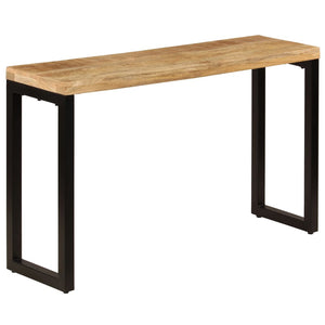Konsolentisch 120x35x76 cm Stahl und Massivholz Mango