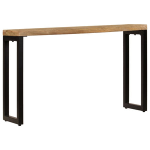 Konsolentisch 120x35x76 cm Stahl und Massivholz Mango