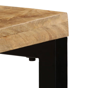 Konsolentisch 120x35x76 cm Stahl und Massivholz Mango