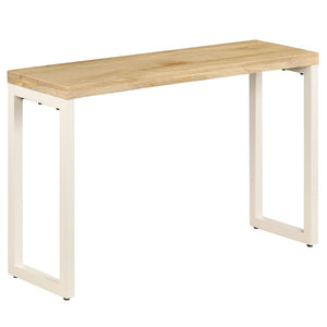 Konsolentisch 120x35x76 cm Stahl und Massivholz Mango