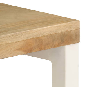 Konsolentisch 120x35x76 cm Stahl und Massivholz Mango
