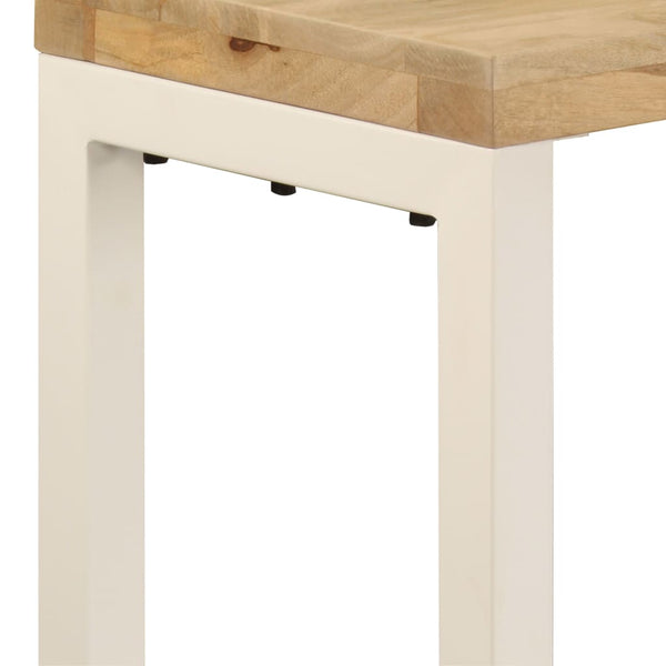 Konsolentisch 120x35x76 cm Stahl und Massivholz Mango
