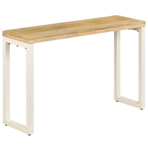 Konsolentisch 120x35x76 cm Stahl und Massivholz Mango