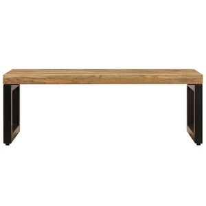 Couchtisch 100x50x35 cm Massivholz Mango und Stahl
