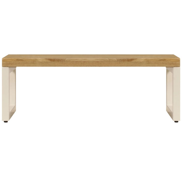 Couchtisch 100x50x35 cm Massivholz Mango und Stahl