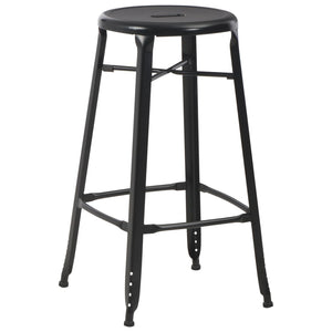 vidaXL Tabourets de bar 2 pcs Noir Acier