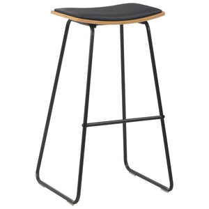 vidaXL Tabourets de bar 2 pcs Similicuir Noir